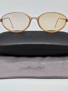 Silhouette SPX M 1875 /20 6057 Khaki Eyeglasses Frame w/ Case Austria 53-16-135